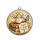 Pendentif Cabochon Argent - profite de chaque instant