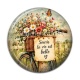 Cabochon Résine - souris la vie est belle
