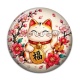 Cabochon Résine - chat porte bonheur