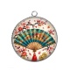 Pendentif Cabochon Argent - éventail