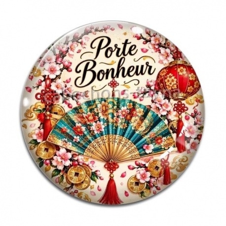 Cabochon Verre - porte bonheur
