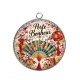 Pendentif Cabochon Argent - porte bonheur