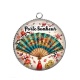 Pendentif Cabochon Argent - porte bonheur slogan
