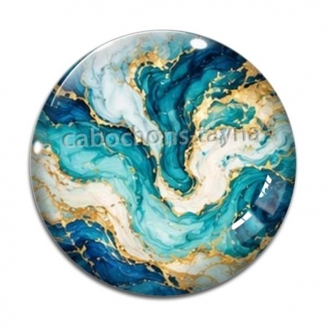 Cabochon Verre - fond marbré- Cabochon verre ou résine, pendentif résine argent
