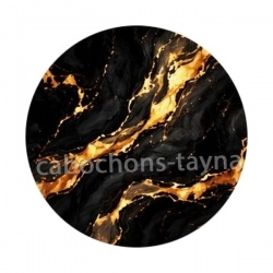 Cabochon marbré verre ou résine, pendentif résine argent