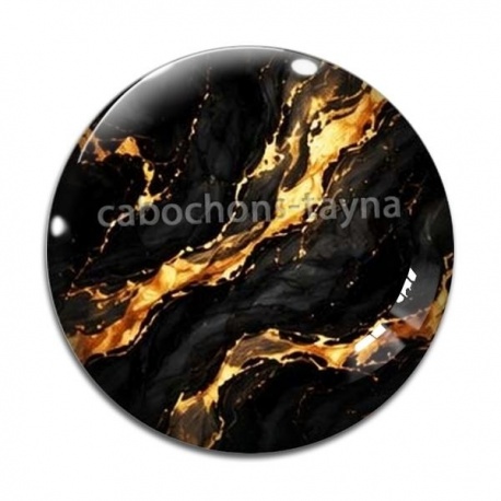 Cabochon Verre - Cabochon marbré verre ou résine, pendentif résine argent