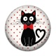 Cabochon Résine - chat noir 