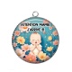 Pendentif Cabochon Argent - attention mamie j'arrive