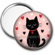 Miroir de poche - chat noir 