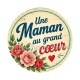 une maman au grand coeur- cabochon verre ou résine, miroirs, porte clés