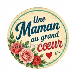 une maman au grand coeur- cabochon verre ou résine, miroirs, porte clés