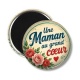 Magnet's - une maman au grand coeur- cabochon verre ou résine, miroirs, porte clés