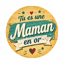 tu es une maman en or- cabochon verre ou résine, miroirs, porte clés