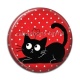 Cabochon Résine - chat noir- cabochon verre ou résine, miroirs, magnet