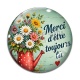 Cabochon Verre - merci maman d'être toujours là- - Cabochon verre ou résine- pendentif résine