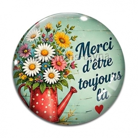 Cabochon Verre - merci maman d'être toujours là- - Cabochon verre ou résine- pendentif résine