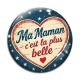 Cabochon Verre - ma maman est la plus belle - Cabochon verre ou résine- pendentif résine