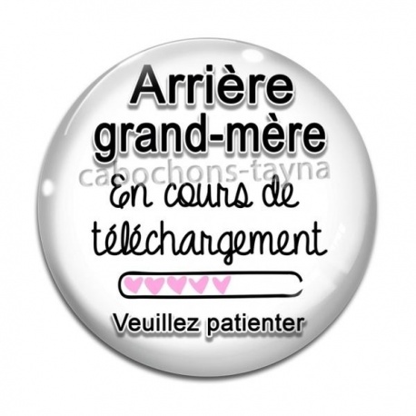 Cabochon Verre - arrière grand mère en cours