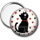 Miroir de poche - chat- cabochon verre ou résine, miroirs