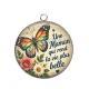 Pendentif Cabochon Argent - une maman qui rend la vie plus belle
