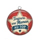 Pendentif Cabochon Argent - toujours une maman au top