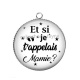 Pendentif Cabochon Argent - et si je t'appelais mamie