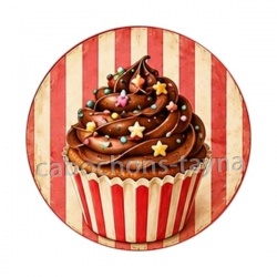 cup cake- cabochon verre ou résine