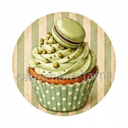 cup cake- cabochon verre ou résine