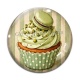 Cabochon Verre - cup cake- cabochon verre ou résine
