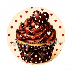 cup cake- cabochon verre ou résine