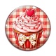 Cabochon Verre - cup cake- cabochon verre ou résine