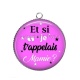 Pendentif Cabochon Argent - et si je t'appelais mamie