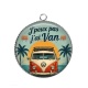 Pendentif Cabochon Argent -  j'peux pas j'ai van