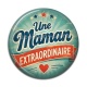 Cabochon Résine - une maman extraordinaire- cabochon verre ou résine, miroirs, porte clés