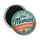 Magnet's - une maman extraordinaire- cabochon verre ou résine, miroirs, porte clés