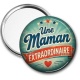 Miroir de poche - une maman extraordinaire- cabochon verre ou résine, miroirs, porte clés