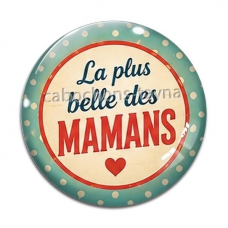 Cabochon Verre - cabochon maman- Cabochon en verre Cabochon en résine