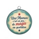 Pendentif Cabochon Argent - cabochon maman- Cabochon en verre Cabochon en résine