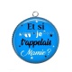 Pendentif Cabochon Argent - et si je t'appelais mamie