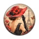 Cabochon Résine - femme de paris- maman formidable- cabochon verre ou résine, miroirs, magnet