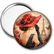 Miroir de poche - femme de paris- maman formidable- cabochon verre ou résine, miroirs, magnet