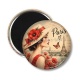 Magnet's - femme de paris- cabochon verre ou résine, miroirs, porte clés