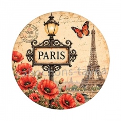 Paris tour Eiffel- cabochon en verre ou en résine- pendentif