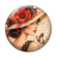 Cabochon Verre - femme de paris