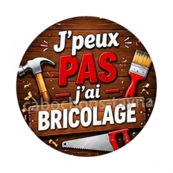 cabochon j'peux pas j'ai bricolage- pendentif