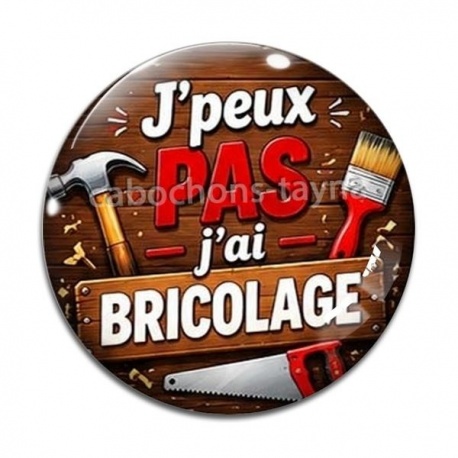 Cabochon Verre - cabochon j'peux pas j'ai bricolage