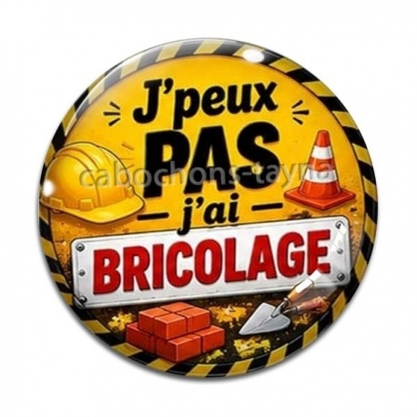 Cabochon Verre - j'peux pas j'ai bricolage- maçonnerie