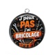 Pendentif Cabochon Argent - j'peux pas j'ai bricolage- cabochon en verre ou en résine- pendentif