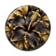 Cabochon Résine - fleur exotique noire et dorée- cabochon verre ou résine, miroirs, magnet