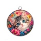 Pendentif Cabochon Argent - Chaton- cabochon verre ou résine, pendentif 